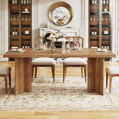 63-inch Dining Table for 4-6, Farmhouse Kitchen Table